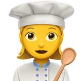 How Woman Cook emoji looks on Apple.