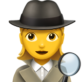 How Woman Detective emoji looks on Apple.