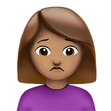 Woman Frowning: Medium Skin Tone Emoji 🙍🏽‍♀️