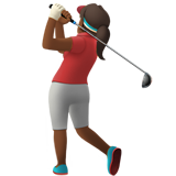 A quoi ressemblent les emoji Golfeuse: peau mate sur Apple.