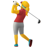 Wie Golferin Emoji auf Apple aussieht.