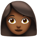 How Woman: Medium-Dark Skin Tone emoji looks on Apple.