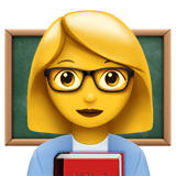 How Woman Teacher emoji looks on Apple.