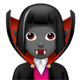 Come Vampira: carnagione abbastanza scura emoji appare su Apple.