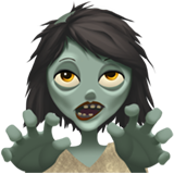 A quoi ressemblent les emoji Zombie femme sur Apple.