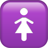 How Women’s Room emoji looks on Apple.