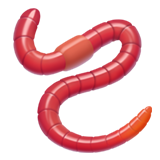 How Worm emoji looks on Apple.