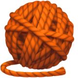 How Yarn emoji looks on Apple.