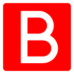 B Button (Blood Type) Emoji 🅱️