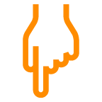 A quoi ressemblent les emoji Main avec index pointant vers le bas sur Au-Kddi.