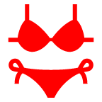 How Bikini emoji looks on Au-Kddi.