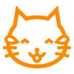 How Cat with Tears of Joy emoji looks on Au-Kddi.