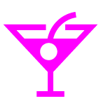 How Cocktail Glass emoji looks on Au-Kddi.