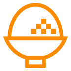Як емоджі Приготований рис выглядає в Au-Kddi.