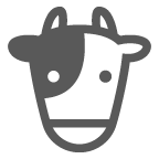 Bagaimana Cow Face emoji terlihat di Au-Kddi.