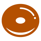 How Doughnut emoji looks on Au-Kddi.