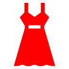 How Dress emoji looks on Au-Kddi.