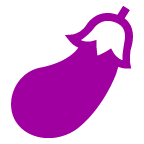 How Eggplant emoji looks on Au-Kddi.