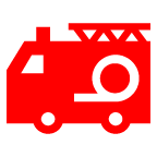 How Fire Engine emoji looks on Au-Kddi.