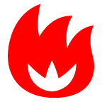 Bagaimana Fire emoji terlihat di Au-Kddi.