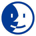 How First Quarter Moon Face emoji looks on Au-Kddi.