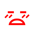 How Flushed Face emoji looks on Au-Kddi.