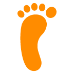 How Footprints emoji looks on Au-Kddi.