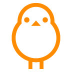 How Front-Facing Baby Chick emoji looks on Au-Kddi.