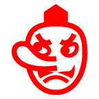 Cómo se ve el emoji Demonio japonés tengu en Au-Kddi.