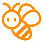 How Honeybee emoji looks on Au-Kddi.