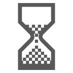 Bagaimana Hourglass Done emoji terlihat di Au-Kddi.