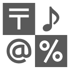 Bagaimana Input Symbols emoji terlihat di Au-Kddi.