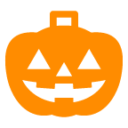 How Jack-O-Lantern emoji looks on Au-Kddi.