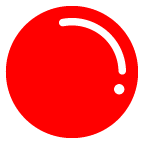 How Red Circle emoji looks on Au-Kddi.