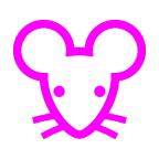 How Mouse Face emoji looks on Au-Kddi.