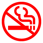 Bagaimana No Smoking emoji terlihat di Au-Kddi.