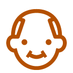 How Old Man emoji looks on Au-Kddi.