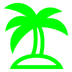 How Palm Tree emoji looks on Au-Kddi.