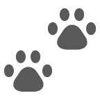 Bagaimana Paw Prints emoji terlihat di Au-Kddi.