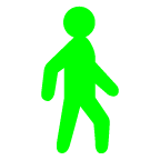 How Person Walking emoji looks on Au-Kddi.