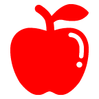 How Red Apple emoji looks on Au-Kddi.