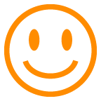 How Smiling Face emoji looks on Au-Kddi.