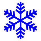 How Snowflake emoji looks on Au-Kddi.