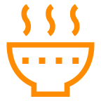 Bagaimana Steaming Bowl emoji terlihat di Au-Kddi.