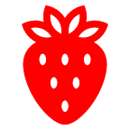 How Strawberry emoji looks on Au-Kddi.