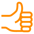 Bagaimana Thumbs Up emoji terlihat di Au-Kddi.