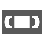 How Videocassette emoji looks on Au-Kddi.