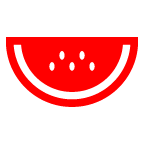 Bagaimana Watermelon emoji terlihat di Au-Kddi.