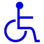 Bagaimana Wheelchair Symbol emoji terlihat di Au-Kddi.