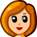 How Woman emoji looks on Au-Kddi.